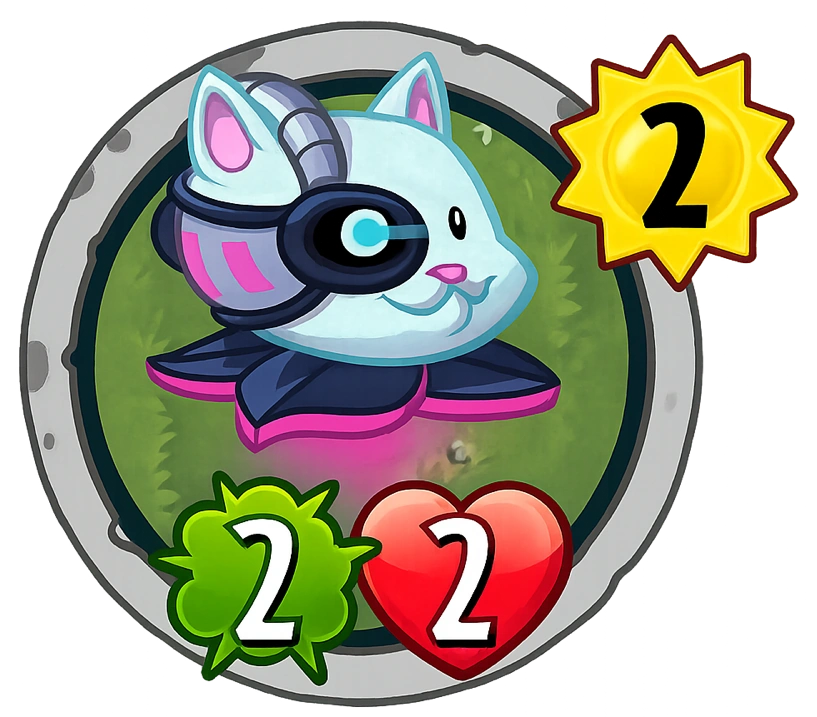 Laser Cattail — Plants vs. Zombies Heroes card